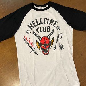 Stranger Things Hellfire Club Baseball tee - Adult Small